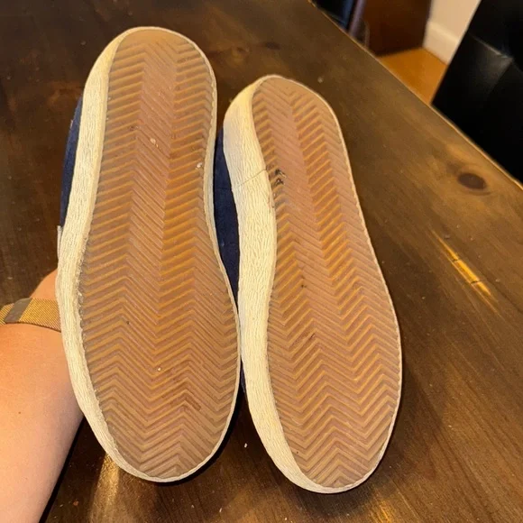 Golden Goose Navy Suede 36 EUC Blue Suede Sneakers with Silver Star White trim - Picture 7 of 9